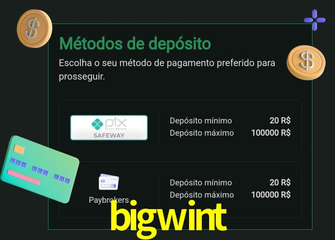 O cassino bigwint oferece uma grande variedade de métodos de pagamento