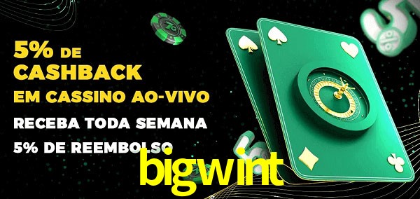Promoções do cassino ao Vivo bigwint